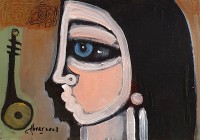 Abrar Ahmed, 6 x 8 Inch, Oil on Cardboard, Figurative Painting, AC-AA-432